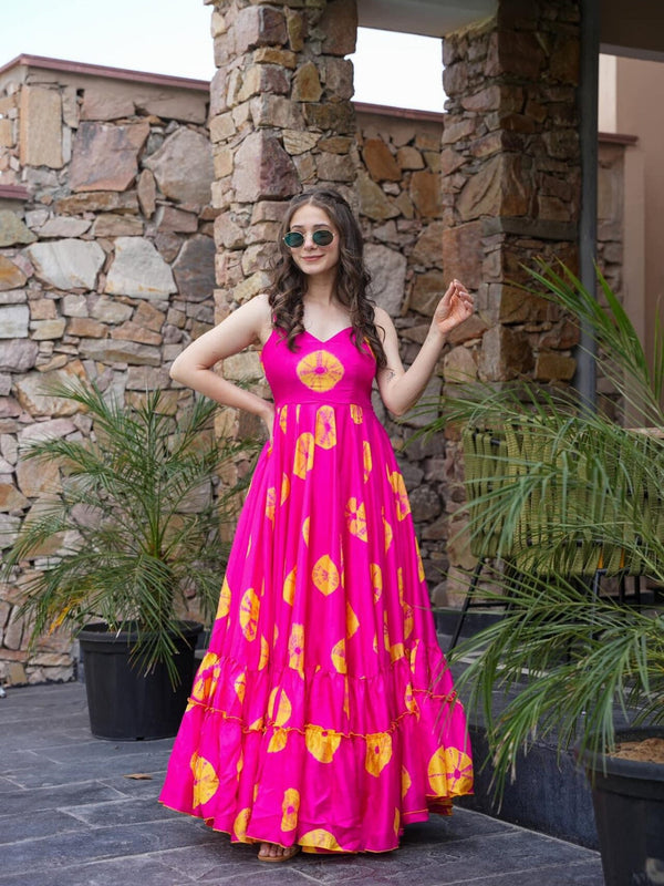 Women Pink Designer Elevated Gown
