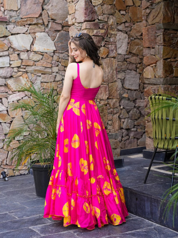 Women Pink Designer Elevated Gown