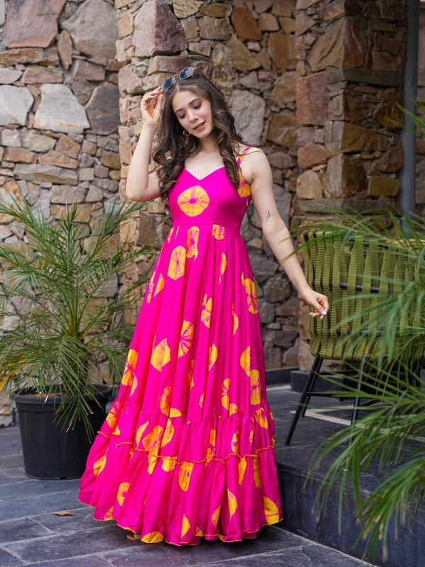 Women Pink Designer Elevated Gown