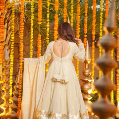 Foil Work Chinnon Kurti Set with Palazzo & Dupatta lehenga