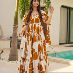 Women Maxi Floral Gown