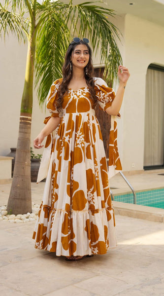 Women Maxi Floral Gown
