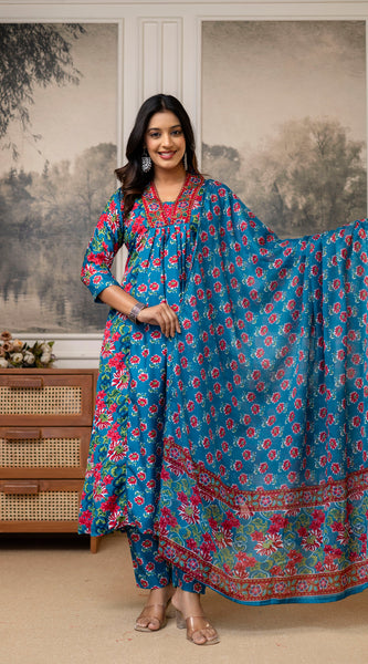 Casual Wear Cotton Kurta Set