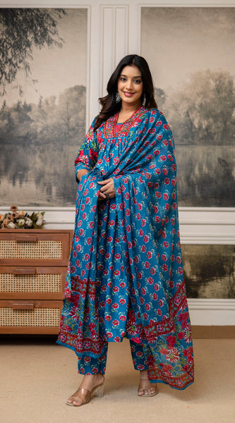Casual Wear Cotton Kurta Set