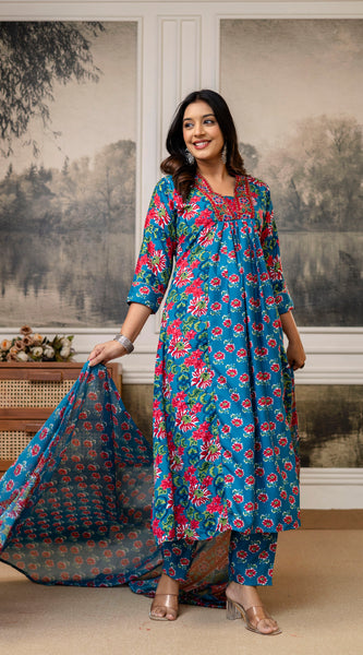 Casual Wear Cotton Kurta Set