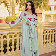 Premium Cotton Butti Kurti Set with Embroidered Dupatta