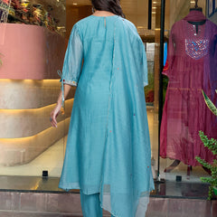 Mirror Work Dresses With Bottom & Dupatta