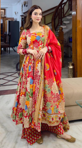 Multicolor Floral Anarkali Dresses