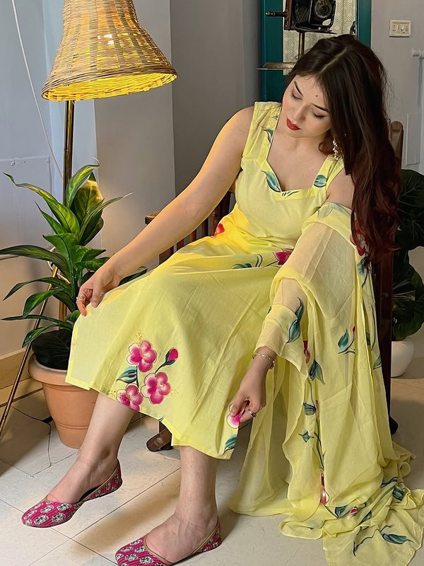 Digital Print Sleeveless Dresses