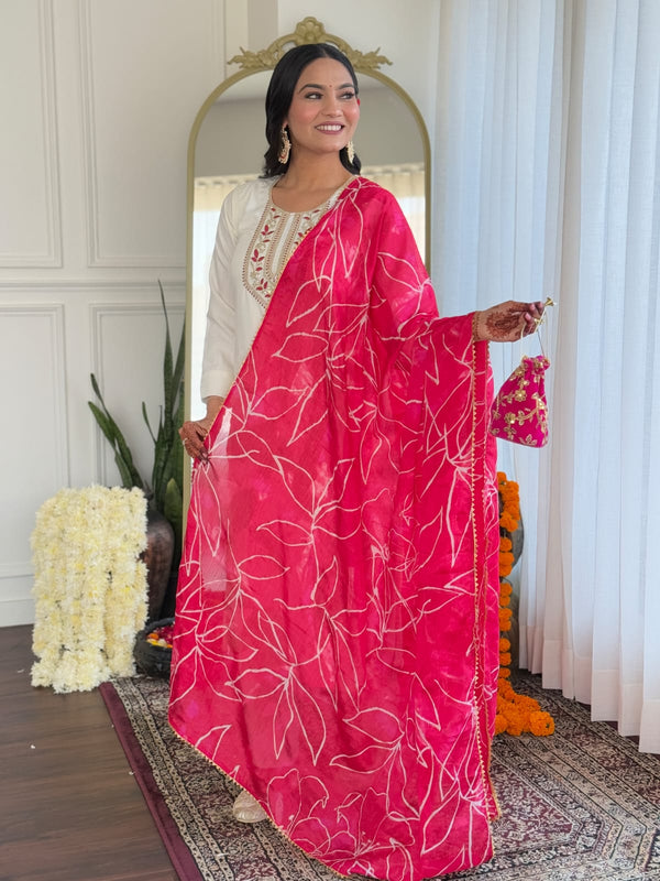 Women's Viscose Silk Embroidered Straight Dresses