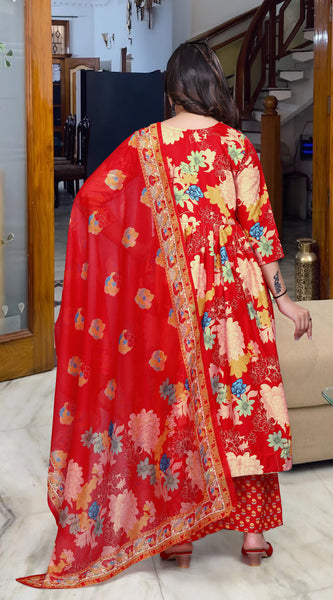 Multicolor Floral Anarkali Dresses