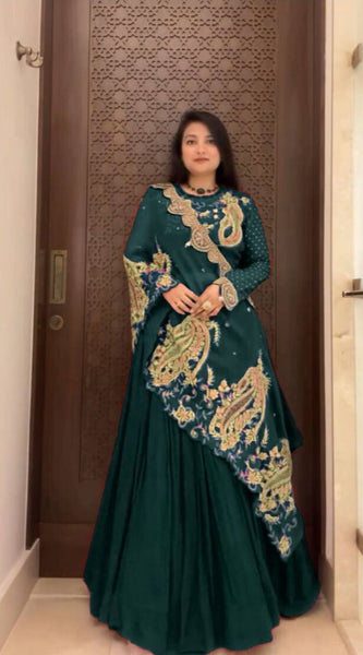 Stylish Blouse & Shrug Lehenga