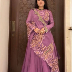 Stylish Blouse & Shrug Lehenga