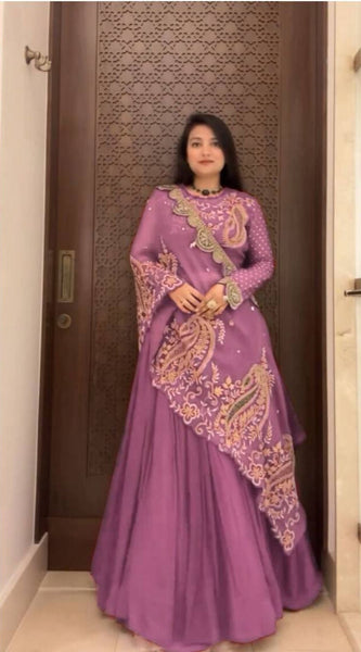 Stylish Blouse & Shrug Lehenga