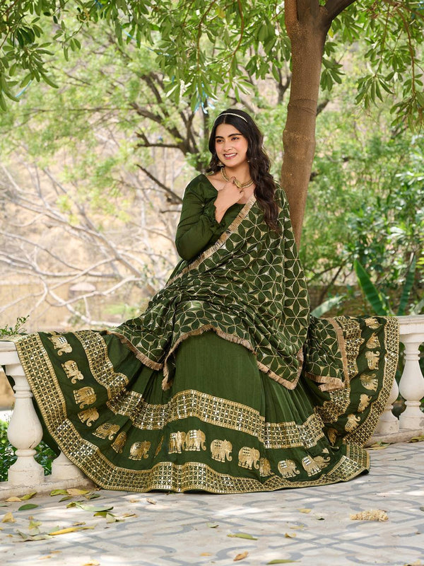 Embroidered Georgette Lehenga