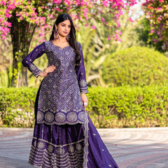 Sequence Embroidery Work Lehenga
