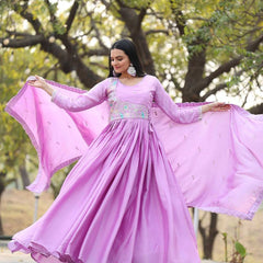 Chinnon Sequence Thread Work Lehenga