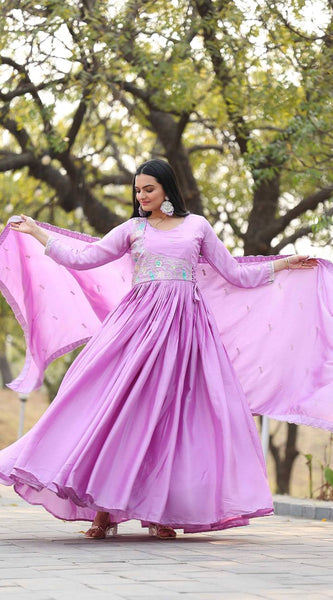Chinnon Sequence Thread Work Lehenga