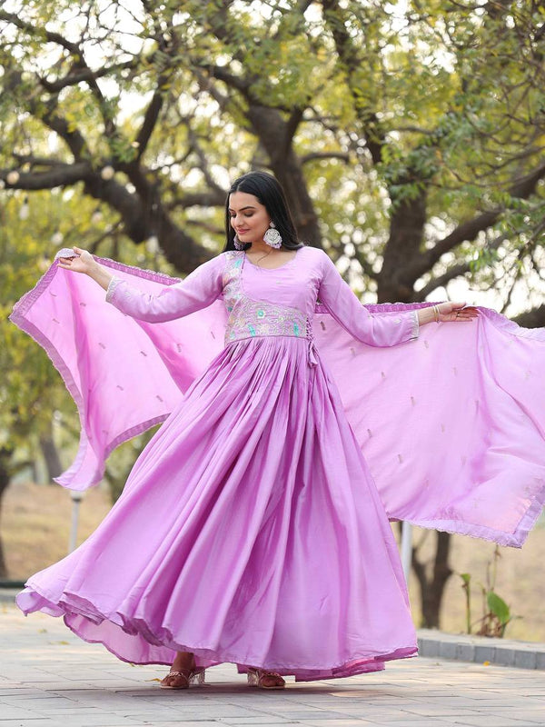 Chinnon Sequence Thread Work Lehenga