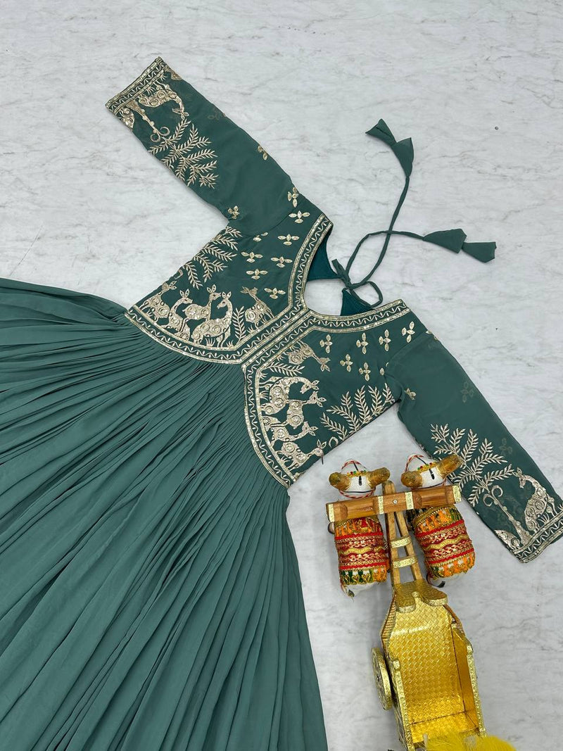 Embroidered Georgette Lehenga