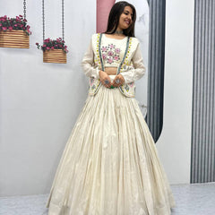 Ivory Shimmer Indo Western
