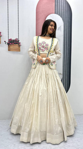 Ivory Shimmer Indo Western