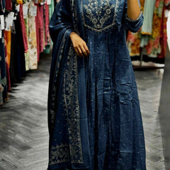 Anarkali Kurta Dresses with Malmal Dupatta