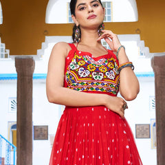 Gamathi with Real Mirror Work Lehenga