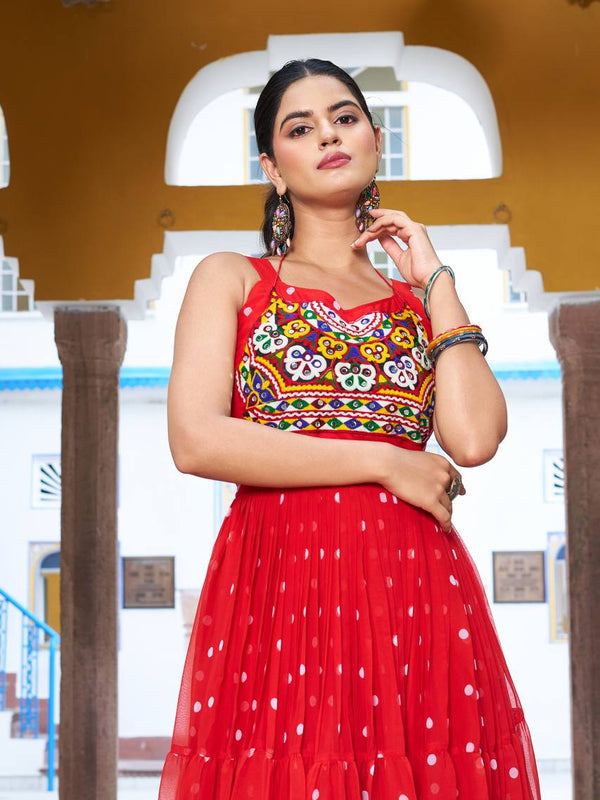 Gamathi with Real Mirror Work Lehenga
