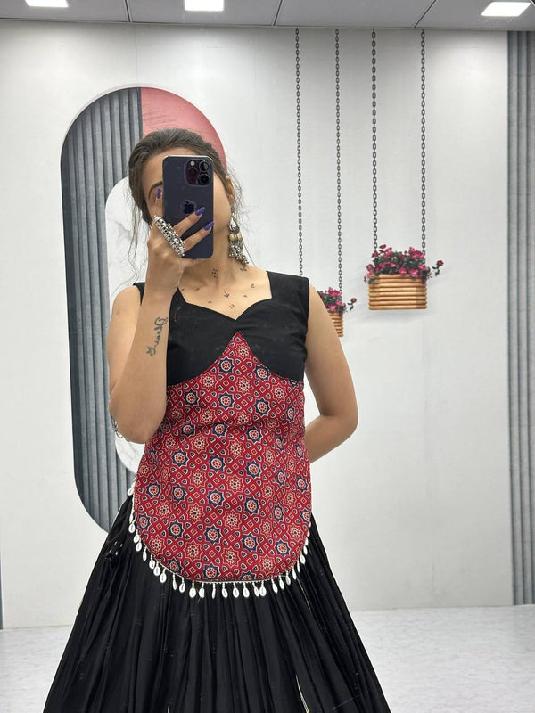 Ajrakh Print Festive Lehenga