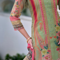 Festive Silk Blend Dresses Dupatta Set