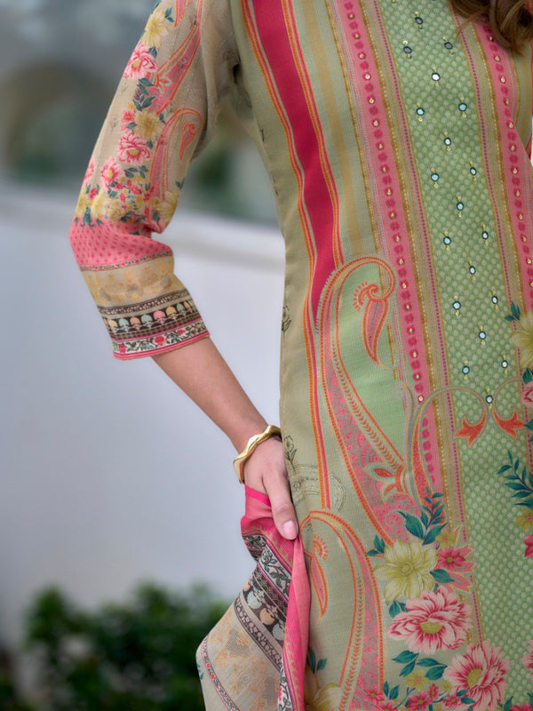 Festive Silk Blend Dresses Dupatta Set