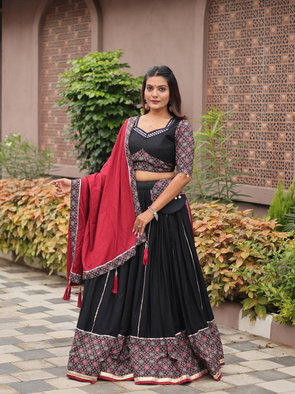 Ajrakh Print Lehenga
