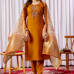 Viscose Silk Embroidered Dresses