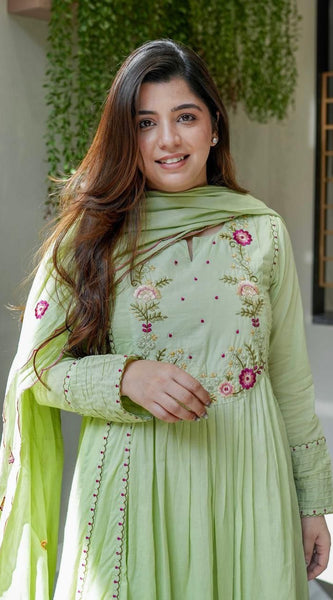 Silk Dresses with Embroidery