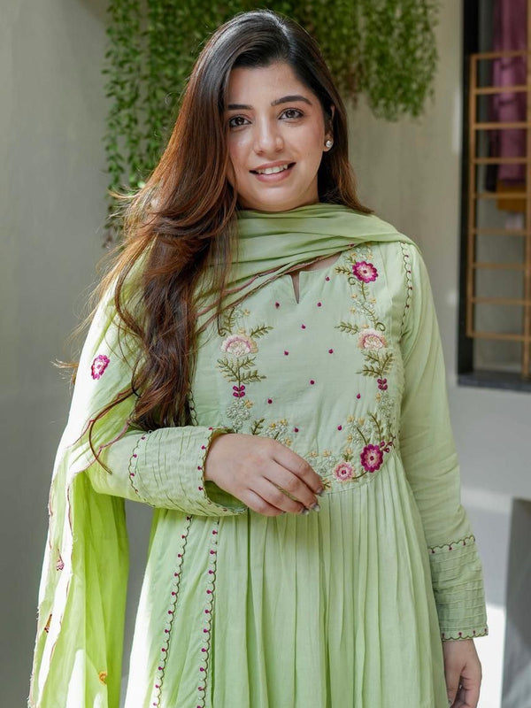 Silk Dresses with Embroidery