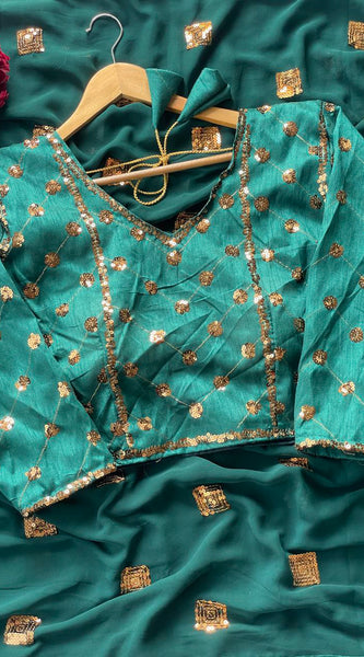 Heavy Sequins Party Saree