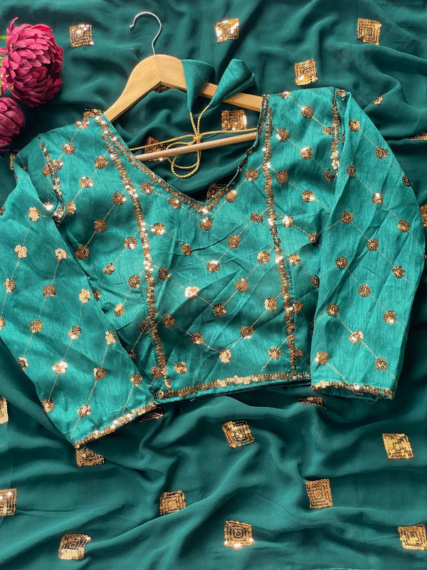 Heavy Sequins Party Saree