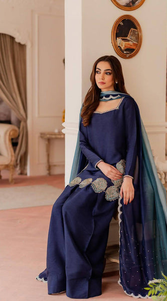 Chinon Silk Kurti with Farshi Salwar Set