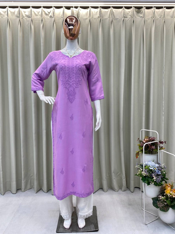 Embroidery Work Dresses with Top and Palazzo