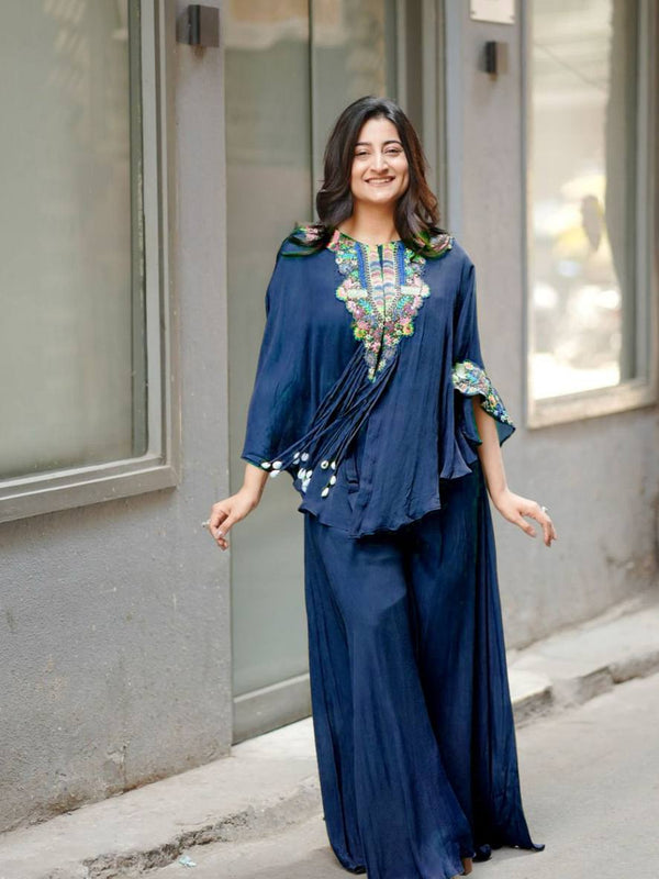 Cape-Style Embroidered Co-Ord Sets
