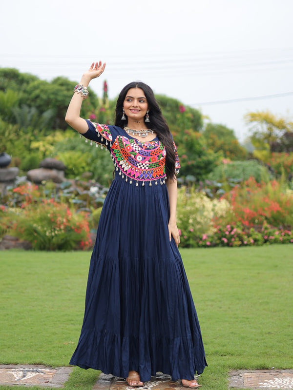 Premium Rayon with Kutchi Work Lehenga