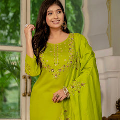 Embroidered Marina Silk Dresses