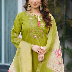 Embroidered Viscose Silk Dresses