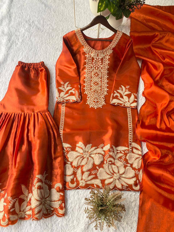 Designer Top with Sarara Indo Western