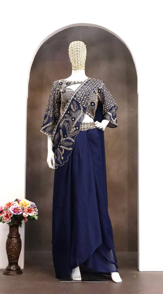 Trending Dhoti Saree with Blouse