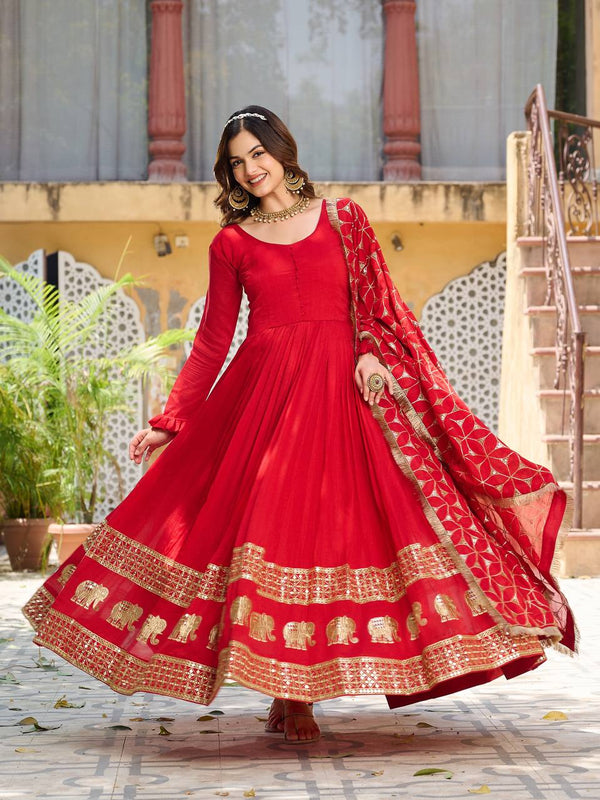 Embroidered Georgette Lehenga