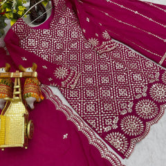 Sequence Embroidery Work Lehenga