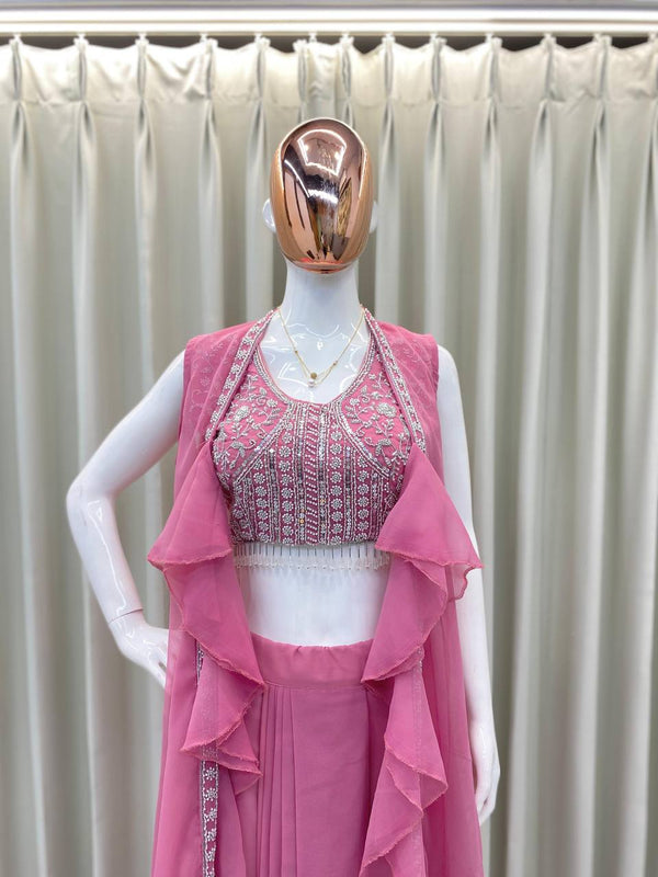 Three-Piece Handwork Indo Western