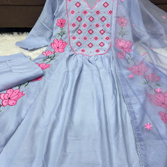Graceful Parampara Silk Embroidered Dresses